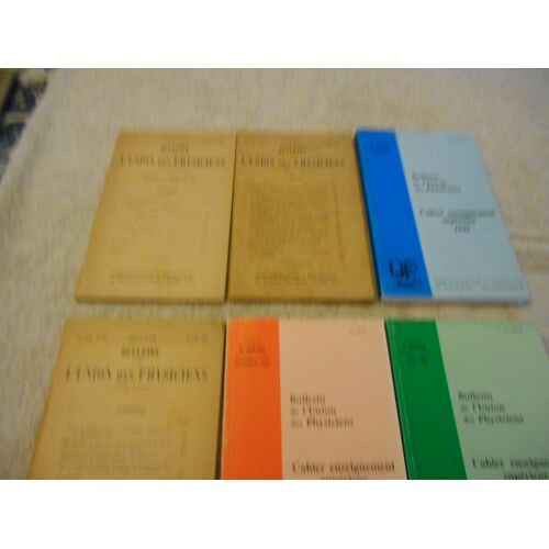 Lot De 6 Livres : Bulletin De L Union Des Physiciens