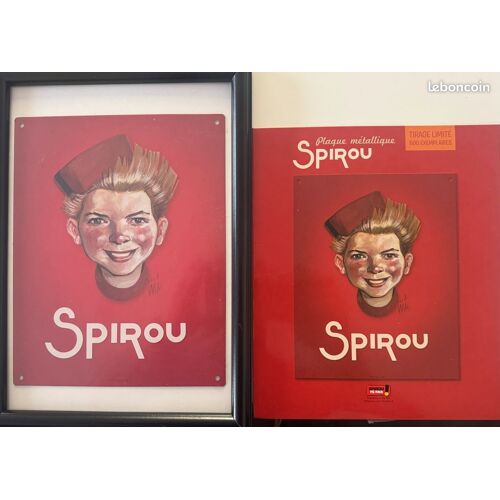 3 Plaques Spirou Tirage 500 Exemplaires 24x19 Cm