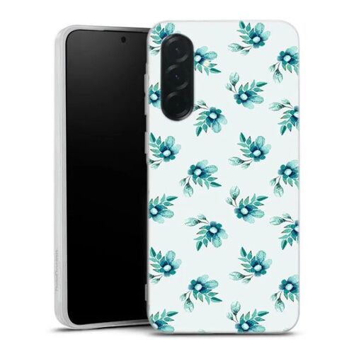 Coque Samsung Galaxy A27 5G Blue Flowers | Housse silicone, antichocs, protection optimale - Motif floral bleu