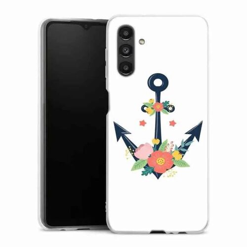 Coque Samsung Galaxy A27 5G ancre florale nautique fleurs mignonnes | Housse silicone, antichocs, protection optimale - Motif floral