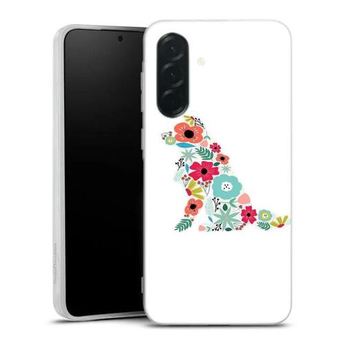 Coque Samsung Galaxy A27 5G Border Collie floral | Housse silicone, antichocs, protection optimale - Motif floral et Chien