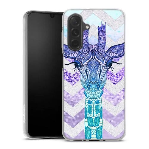 Coque Samsung Galaxy A27 5G Glitter Girafe Bleu | Ultra mince et souple, animaux