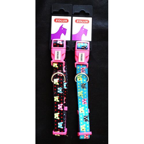 Colliers Fantaisie Zolux En Tissus Nylon Taille L (25 Kg 30 À 47 Cm Maxi).