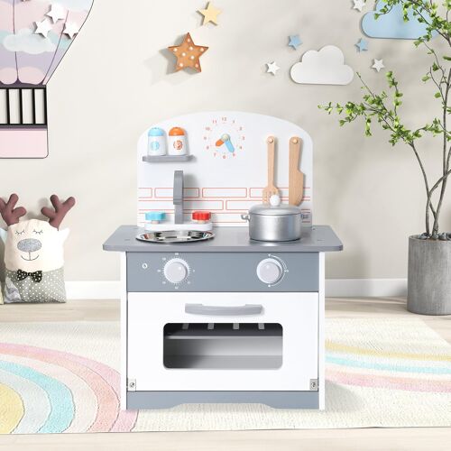 Cuisine en bois pour enfants Oryxearth, cuisine jouet avec four, étagère de rangement, accessoires de cuisine, vaisselle, épices, jouets éducatifs, cadeau de cuisine pour enfants.