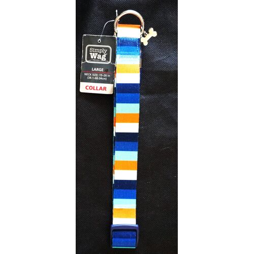 Collier Simply Wag En Tissu Nylon Pour Chien Taille L. (25 Kg 38 À 66 Cm Maxi)
