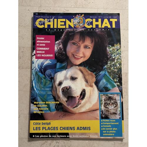 Comme Chien & Chat - N°7 - Juillet 98 - Marylène Bergmann Et Goliath : Une Histoire De Câlins - 