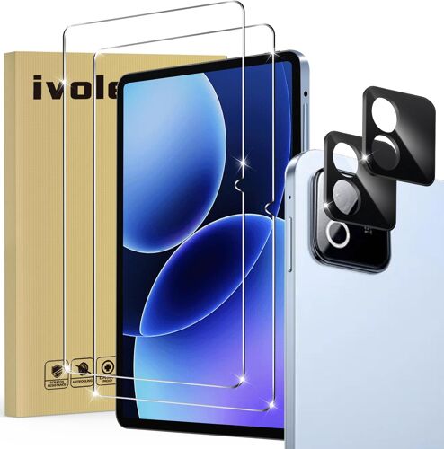 KALANKA-Pack de 2 Verre Trempé pour Xiaomi Pad 8 / Xiaomi Pad 8 Pro, avec 2 pièces Caméra Arrière Protecteur, Film de Protection d¿écran - Anti Rayures - Sans Bulles - Dureté 9H Glass