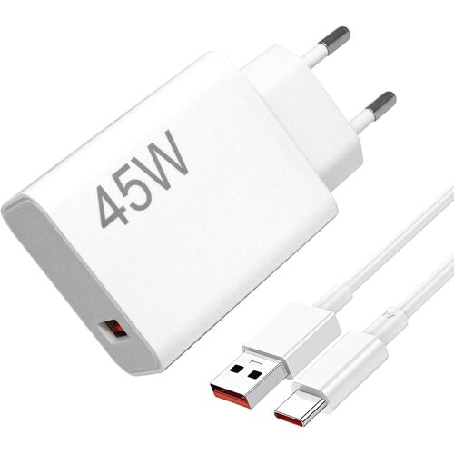 KALANKA-Chargeur USB 45 W pour Xiaomi Red-mi Note14 5G /14 Pro/15 Pro/15, Poco X7 X5 X4 X3 F7 F5 M7 M6 C75 C65, Adaptateur Secteur pour appareils USB C avec câble de Chargement 6 A de Type C 2 m