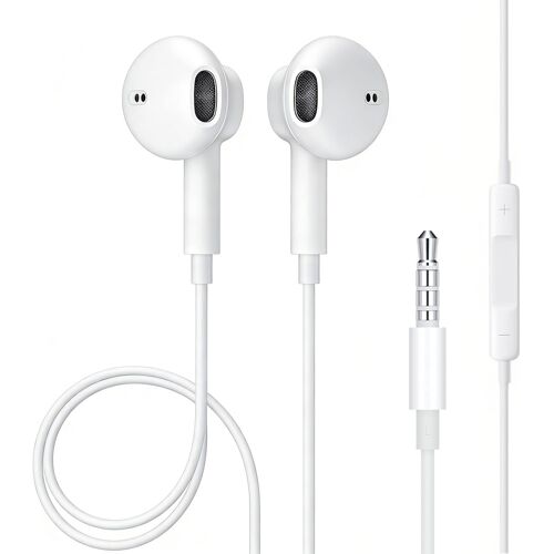 KALANKA-Ecouteurs Filaire, Écouteurs Intra-Auriculaires Filaires avec Micro et Contrôle du Volume ¿ Son Stéréo Clair, Prise Jack 3,5 mm, Compatibles Smartphones, PC & Tablettes & Tous Les appareils d