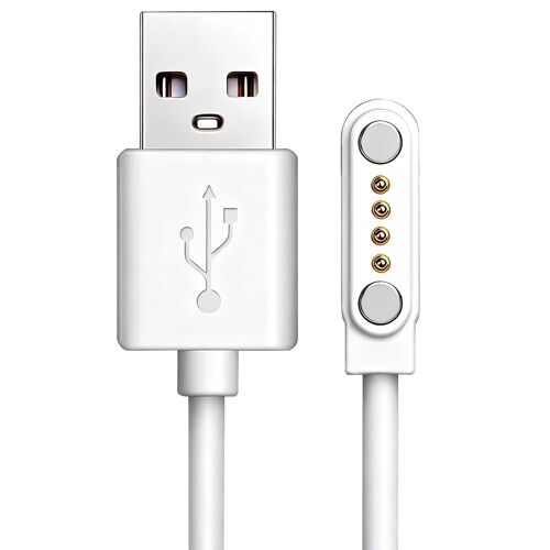 KALANKA-Chargeur Montre Connectée Universel Magnétique 4 broches Espacement 2.54mm,Espacement total 7.62 mm USB Câble de Chargement pour Smart watches,Cadeaux de Noël