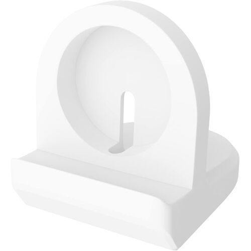 KALANKA-Support Compact Compatible avec iWatch Series 4, Series 3, Series 2, Series 1 ¿ Compatible avec Mode Table de Nuit ¿ Support avec Fente de Gestion des câbles intégrée (Blanc)