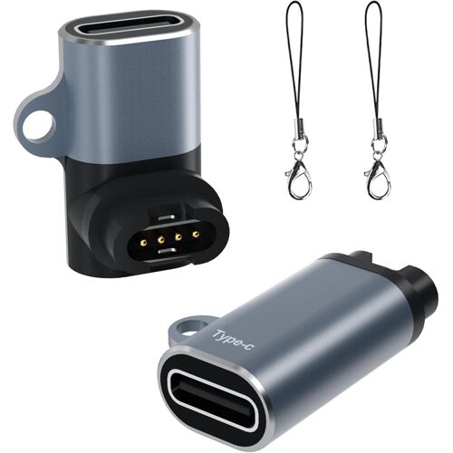 KALANKA-Lot de 2 adaptateurs de charge USB C vers Garmin Watch,adaptateur de montre pour Garmin Fenix 8/8 Solar/7S/7X/E/6,Forerunner 945/955/965,Tactix,Vivoactive 5/4S,Venu 3S/2S/SQ,Epix Pro 2,Instin