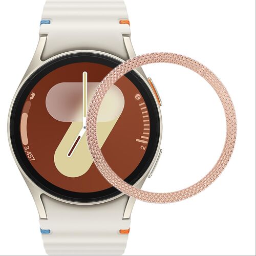 Kalanka-Bague De Protection Compatible Avec Samsung Galaxy Watch 7 40mm,Anneau Pour Montre Connectée Bezel Ring Styling, Lunette De Protection En Métal En Alliage D'aluminium - Lx-Rose Gold