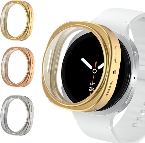 Kalanka-3 Pièces Coque Pour Protection Montre Samsung Watch 8 40mm,Tpu Avec Protecteur Housse Hd Clear Case Accessoires De Protections En Intégré Pour Protection Samsung Galaxy Watch 8 40mm Femme Hom