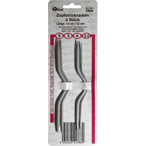 Kalanka-Lot De 4 Aiguilles À Tricoter Torsadées - Épaisseur : 2,5-3,0-4,0-5,0 Mm - Longueur : 12/13 Cm - Aiguilles À Tricoter - Accessoire De Tricot - Sl 2868
