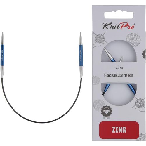 Kalanka-Aiguilles À Tricoter Fixes Zing ¿ Épingles À Tricoter Circulaires 22,5 Cm X 4 Mm
