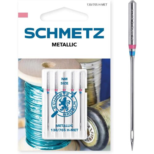 Kalanka-| 5 Aiguilles Pour Machines À Coudre | Metallic | 130/705 H-Met | Grosseur 90/14 | Convient Pour La Couture De Fils À Coudre Métalliques