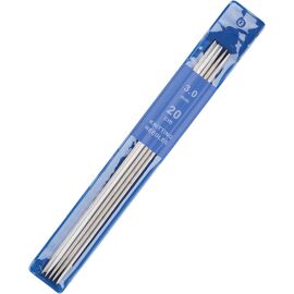 Kalanka-Lot De 5 Aiguilles À Tricoter 3,0 Mm, Ensemble D'aiguilles À Tricoter En Acier Inoxydable De 20 Cm Pour Chaussettes, Écharpes, Bonnets, Animaux De Compagnie, Pulls, Aiguilles À Tricoter 3,0 M