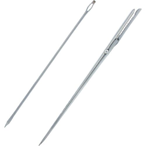 Kalanka-1 Aiguille À Brider + 1 Aiguille À Larder, Longueur : 18 Cm/19 Cm, Acier Inoxydable, Argenté, 126722e6