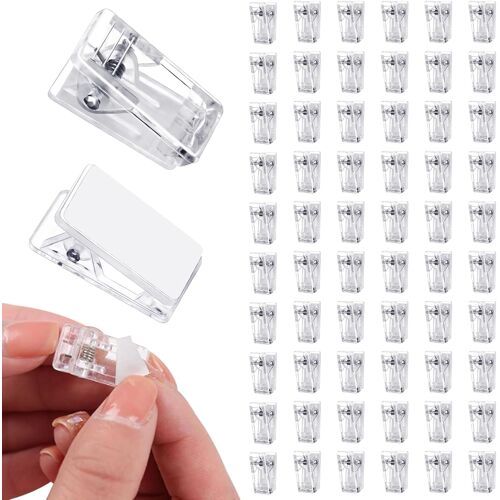 KALANKA-Lot de 60 Clips de Suspension Murale pour Tapisserie,Autocollants Ventouse Pince,Bureau Ventouse,Adhésifs, en Plastique Transparent,pour Affiches,Papier,Bureau à Domicile