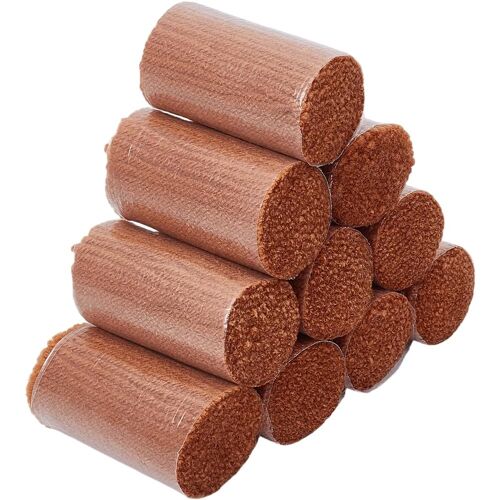 KALANKA-10 rouleau de Fil à Crocheter Marron pour Tapis Doux et Léger en Acrylique Prédécoupé pour Broderie Fabrication de Tapis Crochet pour Adultes et Débutants Tapisserie Bricolage Coussin Tricot