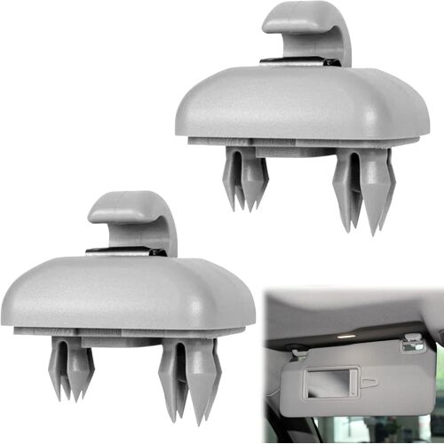 Kalanka-Clips De Fixation, Lot De 2 Petit Support Crochet Pare Soleil, Fixation Pare Soleil Et Attache Intérieur, Crochet Support Clip Visiere Pour Voiture Compatible Avec Audi A1 A3 A4 A5 Q3 Q5 A7 B
