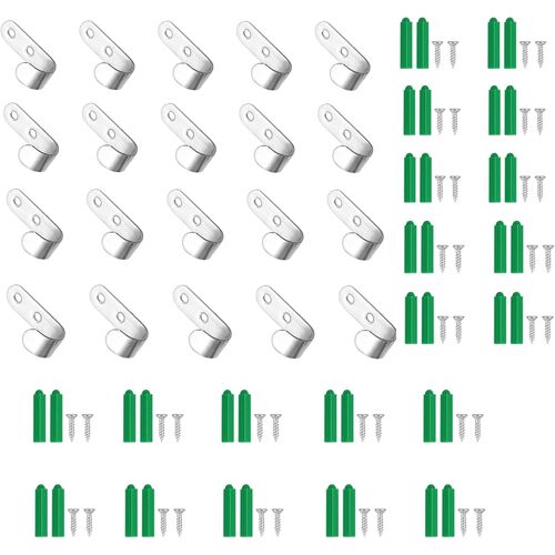 Kalanka-Crochets De Bâche,20 Pcs Crochet Bache Pour Bâche De Remorque,Crochet Pour Filet,Crochets De Fixation Pour Bâches,Supports Pour La Fixation De Filets Et De Bâches De Remorque
