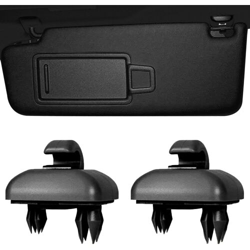 Kalanka-2 Pcs Intérieur Pare-Soleil Crochet Support D'attache, Clip Pour Visière De Voiture Pour Audi A1 A3 A4 A5 Q3 Q5 8e0 857 562 La6 La7 (Noir)