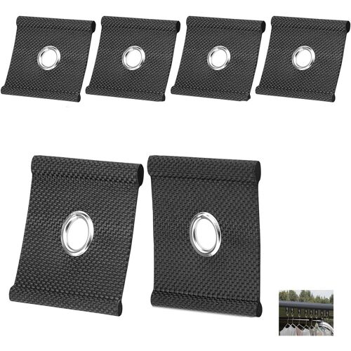 Kalanka-6 Pièces Crochets De Caravane En Métal Noir Crochets D'auvent Universels Pour Rail De Passepoil 5-6mm/7-8mm Compatible Camping-Car,Tente Et Store Rv Fixation Sans Outils,Résistant 10.5kg