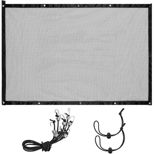Kalanka-Barrière De Voiture Pour Chien, Filet De Séparation De Voiture Avec Corde De Réglage Et Crochet, Séparation Pour Animal De Compagnie Filet, Convient Pour Suv Et Petite Voitures (115cm X 62cm)