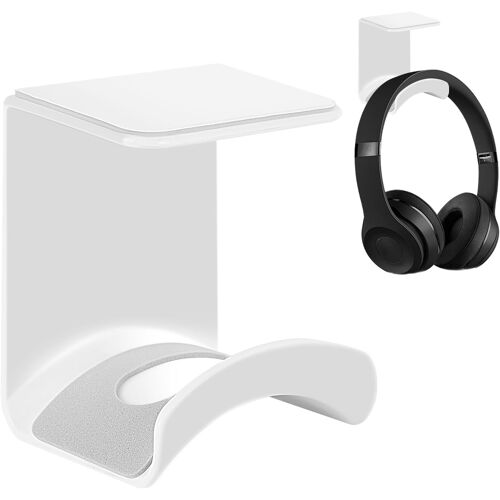 KALANKA-Supports de Casque, Support Casque avec adhésif fort, Sup-port Cas-que Mural,Écouteurs Crochet Headset Stand Holder, Universel Sup-port Cas-que, pour Bureau, Mur, Verre, Métal