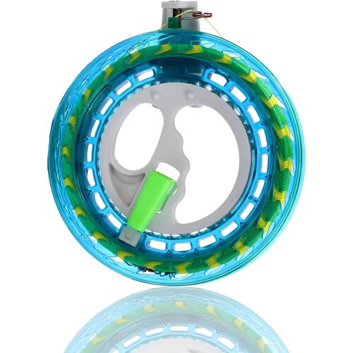 KALANKA-1 pièce Enrouleur de Fil de cerf-Volant, Enrouleur de Ligne de 200m cerf-Volant, 20 cm de diamètre (Bleu)