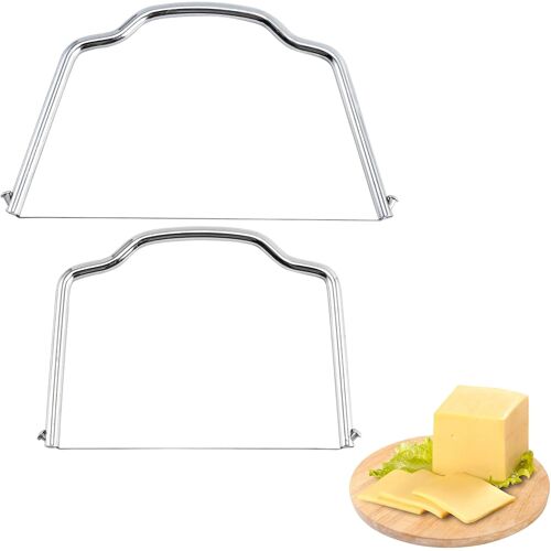 Kalanka-Fil A Couper Le Fromage, 2 Pièces Fil A Fromage, Coupe Fromage En Acier Inoxydable, Coupe Fromage, Coupe Fromage Raclette, Pour Couper Le Fromage, Le Bacon, Le Beurre, Etc, Multifonction.