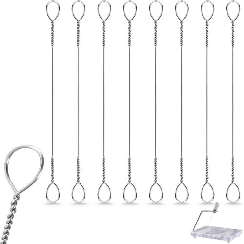 Kalanka-Lot De 8 Fils De Rechange Pour Trancheuse À Fromage, Fil De Planche À Découper En Marbre Pour Couper Du Fromage Et Des Morceaux De Beurre, 14 Cm De Long