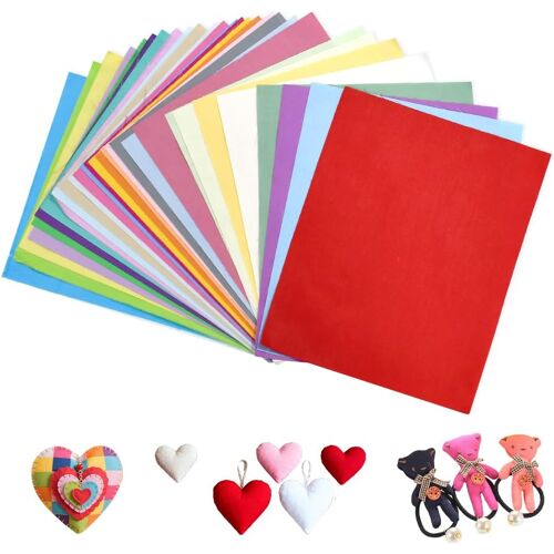 Kalanka-30 Pcs Tissu Coton Pour Patchwork, Tissus Matelassé En Coton Uni, Coupon Tissu Loisirs Créatifs 20 X 25 Cm, Chutes De Tissus Couture Multicolore, Pour Bricolage Matelassage Artisanat Poupée