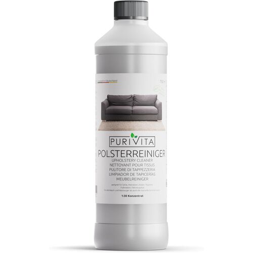 KALANKA-PURIVITA® Nettoyant Tissus d¿Ameublement [750ML] - Produit pour Shampouineuse, Injecteur Extracteur - Détachant pour Canapés, Matelas, Coussins, Tapis & Moquettes - pour Maison & Sièges de Vo