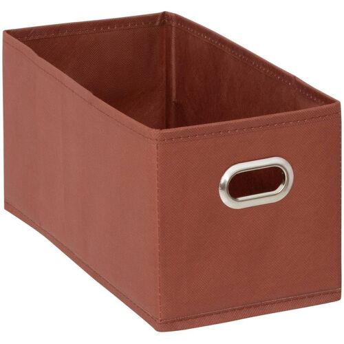 KALANKA-Five - Boîte de Rangement Tissu Terracotta 15 x 31 x 15 cm