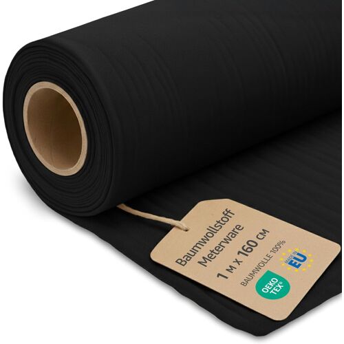 Kalanka-Tissu Au Metre Coton 1 M X 160 Cm - Tissu Pour Couture Decoration Et Loisirs Creatifs Ideal Pour Vetements Ameublement Accessoires Et Projets De Couture Diy Oeko-Tex 2. Noir