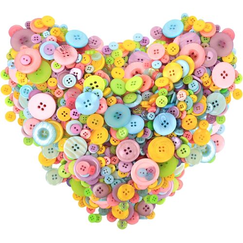 Kalanka-800-1200 Pcsbottoni Colorati Pour Lavoretti, Bottoni Da Cucire, Boutons Ronds En Résine Pour Couture Fai Da Te, Arts Et Métiers, Jeans, Vêtements, Cardigan, Décorations Faites À La Main