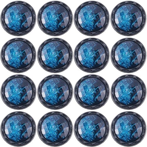 KALANKA-20 bouton à Tige en Résine de 25mm 1 trous en Verre Biseauté Brillant Boutons à Tige de Couture Bleu Brillant pour Bricolage Couture Artisanat Pull Uniforme Chemisier Veste Vêtements