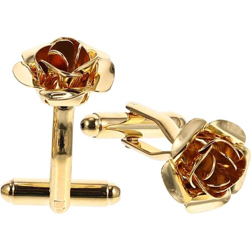 KALANKA-Boutons De Manchette Rose Homme 1 Paire Accessoires De Chemise En Cuivre 3X1.5Cm Pour Mariage Costume Et Tenue Business