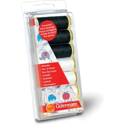 KALANKA-Gutermann 731110 Set à Couture Tous Fils, Coton, Blanc, 19,5 x 0,5 x 4,5 cm