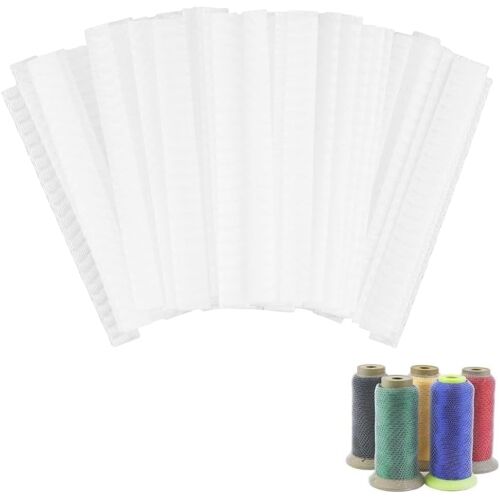 Kalanka-100pcs 9cm Filet De Protection Pour Fil À Coudre Brosse Cosmétique Filet De Protection Pour Bobines Pour Différentes Tailles De Machines À Coudre Quilting Enroulement Broderie Blanc