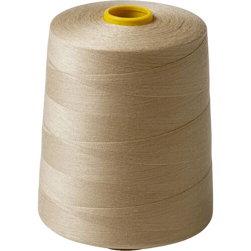 Kalanka-Fil À Coudre Pour Machine À Coudre Et Coupe-Bordure - Grande Bobine De 9000 Mètres (10000 Yard) - Fil En Polyester Pour Coutures - 3 Couleurs Au Choix - Beige - Hauteur 12 Cm