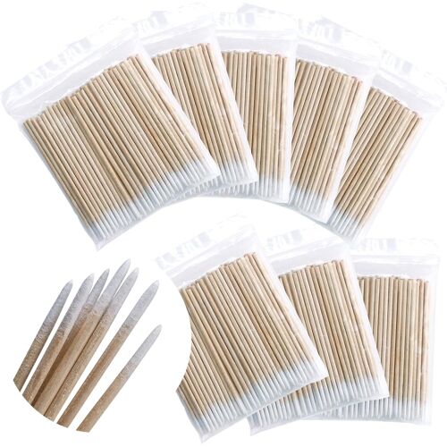 Kalanka-800 Pièces Cotons Tiges Pointus 7 Cm Coton Tige Maquillage,Micro Applicateurs Pour Tatouage,Sourcil,Beauté,Maquillage,Ongles 