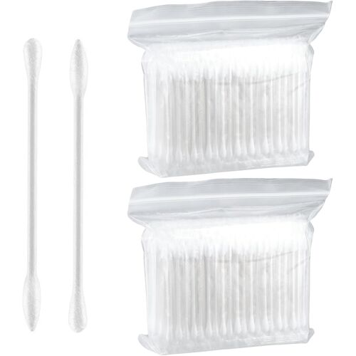 Kalanka-400 Pièces Cotons-Tiges De Nettoyage, Cotons-Tiges À Double Pointe, Individuellement Emballés, Pointe Précise & Boule Pour Maquillage, Nettoyage, Électronique, Voyage & Hygiène 