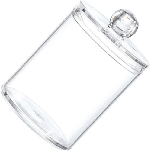 Kalanka-Organiseur Transparent Pour Boules De Coton Et -Tiges Boîte De Rangement Hermétique Couvercle Pot Cylindrique Pour Salle De Bain Accessoires De Maquillage Et Petits Objets 