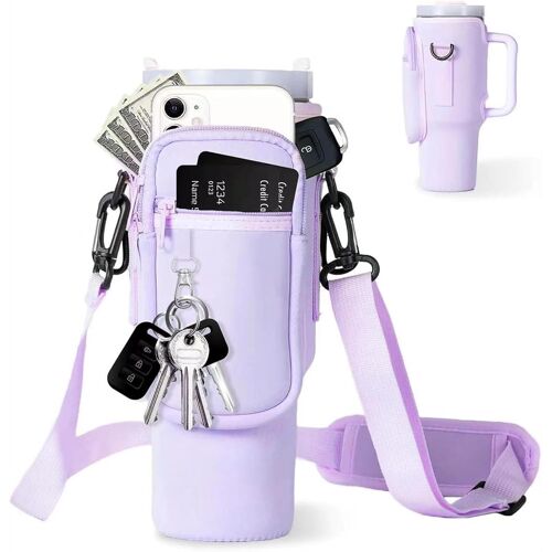 Kalanka-1 Porte-Bouteille D'eau Accessoires Sac Pour(Violet), Avec Sangle Réglable, Compatible Avec 40oz 30oz Thermos Cup