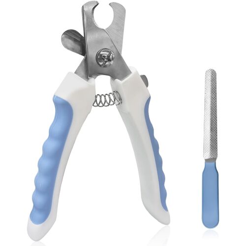 Kalanka-Coupe Ongles Chien Pour Coupe Griffes Chien Et Coupe Ongle Chat, Acier Inoxydable, Coupe Griffes Chien & Chat Avec Lime À Ongles, Ensemble Professionnel Sûr (Bleu-Blanc) 