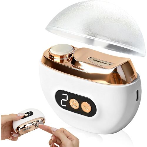 Kalanka-Coupe Ongle Electrique 3 En 1, Rechargeable Usb Coupe-Ongles Automatique Avec 3 Vitesses, Polissage Lumière Led 